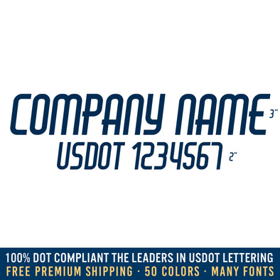 company name with usdot lettering