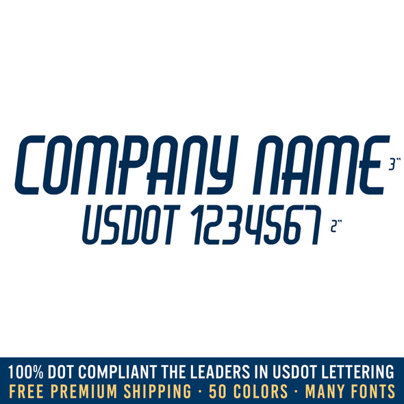 company name with usdot lettering