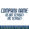 company name with usdot mc decal sticker