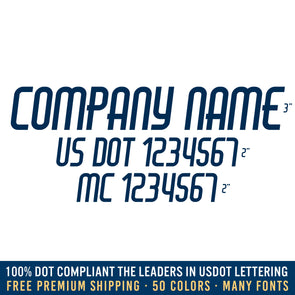 company name with usdot mc decal sticker