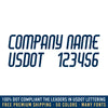 company name with usdot number decal sticker