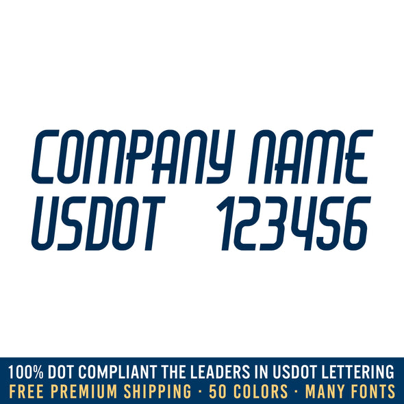 company name with usdot number decal sticker