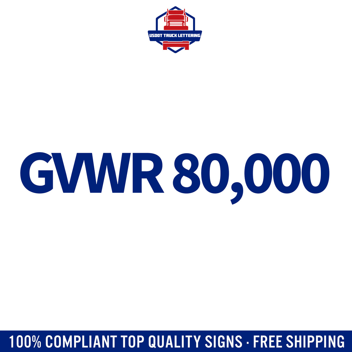GVWR Number Decal Lettering (Set of 2) – USDOT TRUCK LETTERING