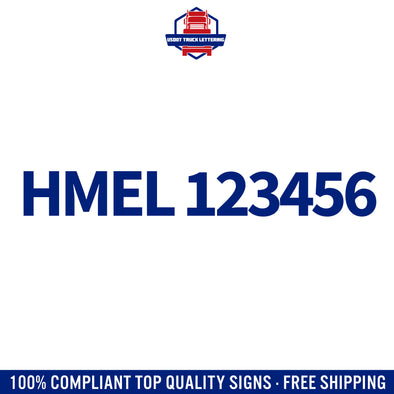 HMEL decal lettering