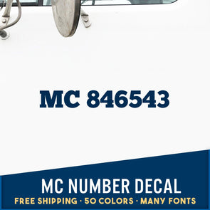 mc number decal for trucks