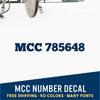 MCC number truck decal