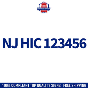 NJ HIC decal 