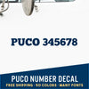 puco number decal