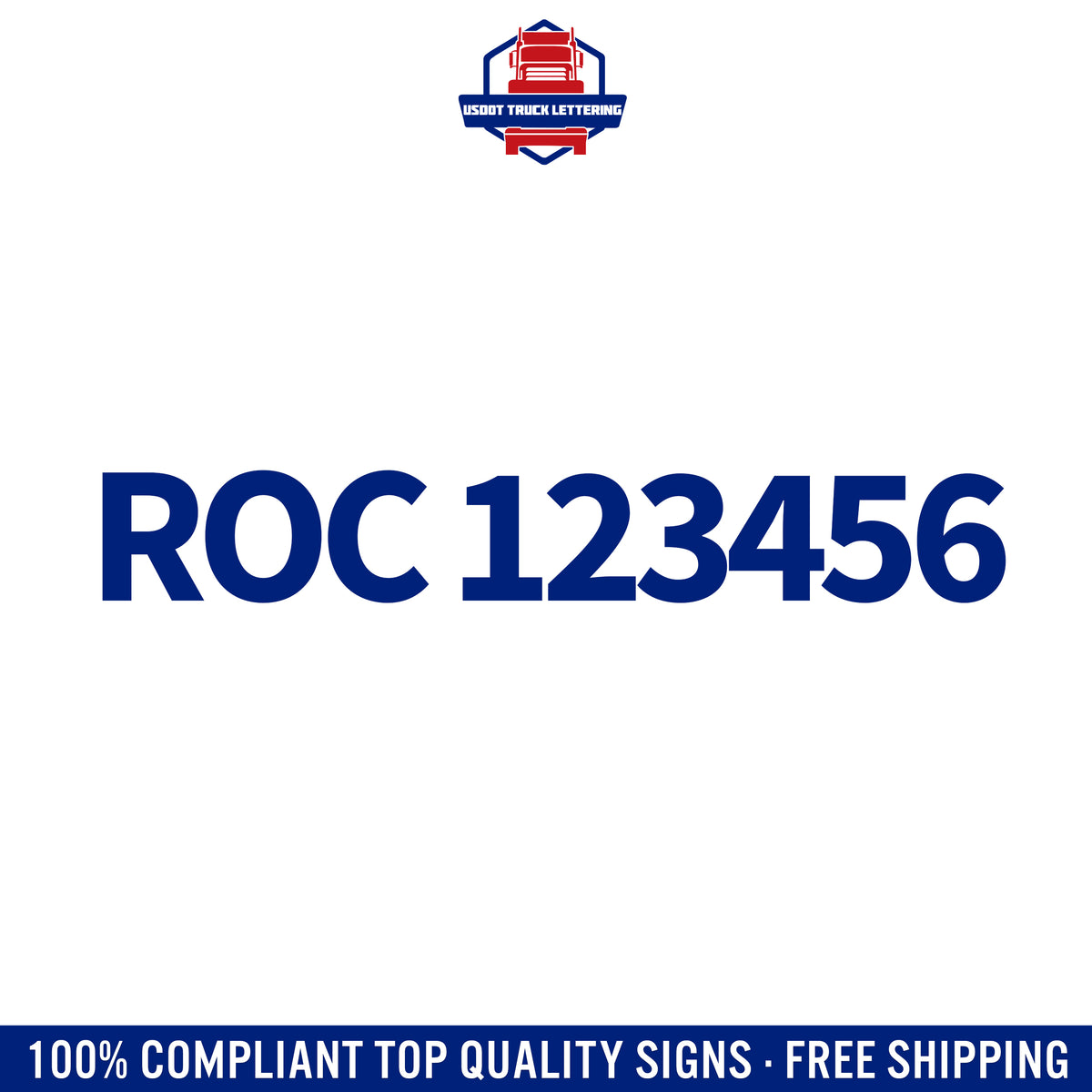 ROC Number Decal Lettering (Set of 2) – USDOT TRUCK LETTERING