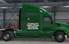 trucking name with us dot mc gvw lettering decal on semi truck