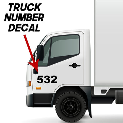 truck number decal sticker