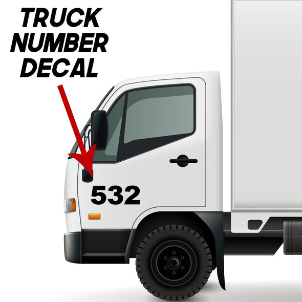 truck number decal sticker