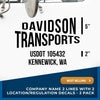Company Name Vehicle Decal with USDOT (Set of 2)