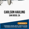 Company Name Decal with Location