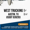 Company Name Truck Decal with Location & USDOT (Set of 2)