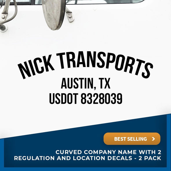 Arched Company Name with Location & USDOT