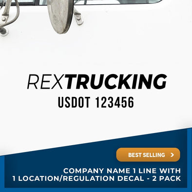 Company Name Decal with USDOT