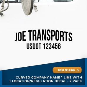 Company Name Decal with USDOT