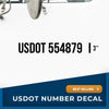 USDOT Number Decal (Set of 2)