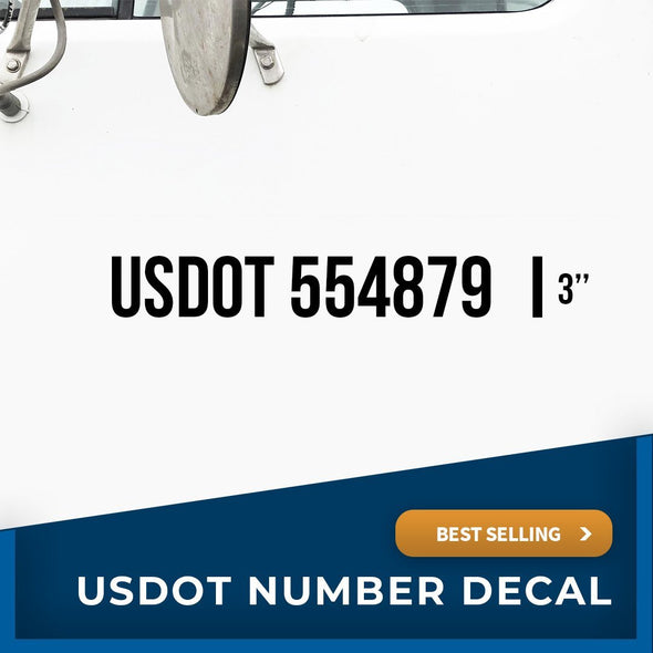 USDOT Number Decal (Set of 2)