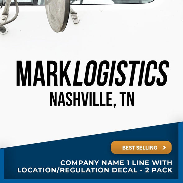 Company Name decal with location area