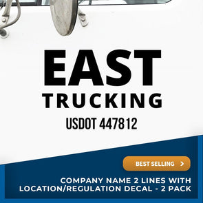 Company Name Decal with usdot