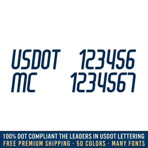 usdot & mc number decal sticker