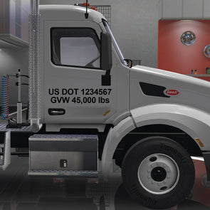 us dot & gvw decal sticker