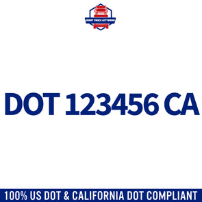 usdot decal california