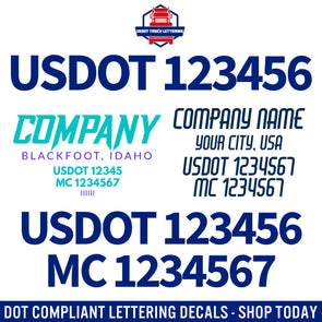 custom usdot lettering decal stickers