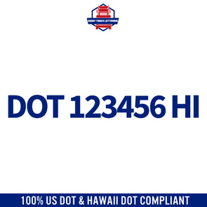 usdot decal Hawaii 