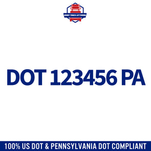 usdot decal Pennsylvania