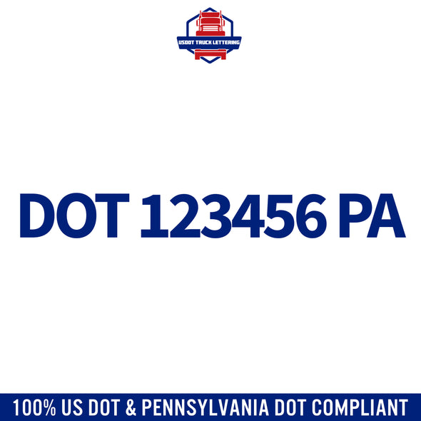 usdot decal Pennsylvania