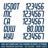 usdot, mc, ca, gvw & kyu number decal sticker