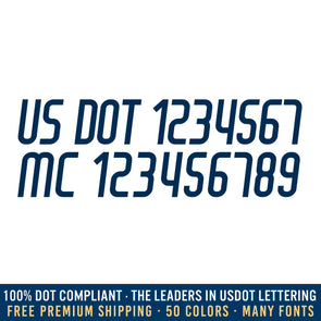 us dot & mc registration number decal sticker