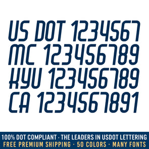 usdot mc kyu ca number decal sticker