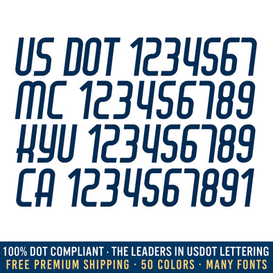 usdot mc kyu ca number decal sticker