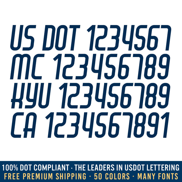 usdot mc kyu ca number decal sticker