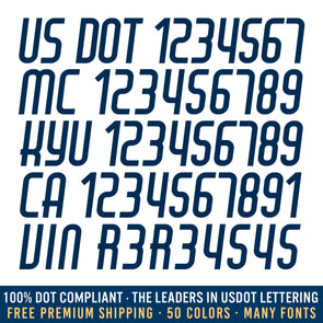 usdot mc kyu ca vin number decal sticker