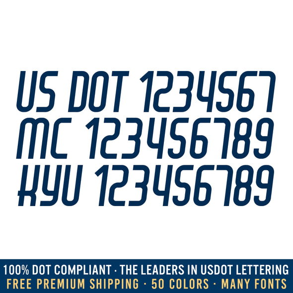 usdot mc kyu number sticker decal