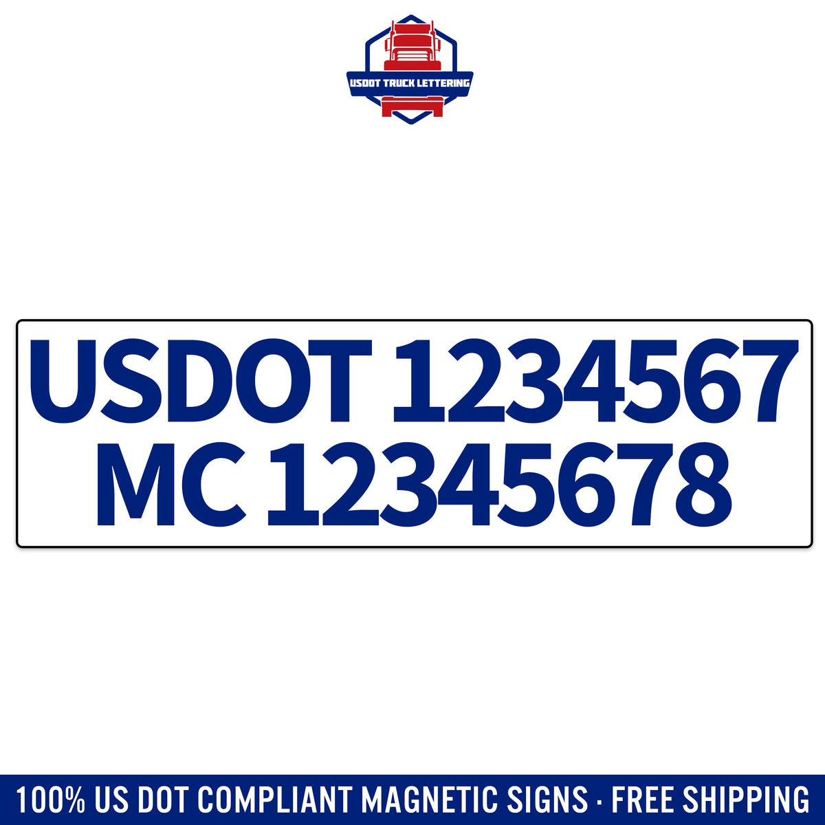 USDOT & MC Number Magnet (Set of 2) – USDOT TRUCK LETTERING
