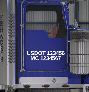 usdot mc 2 line truck decal