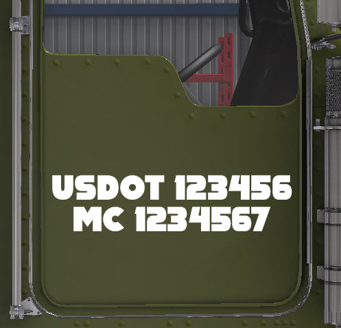 usdot mc truck decal