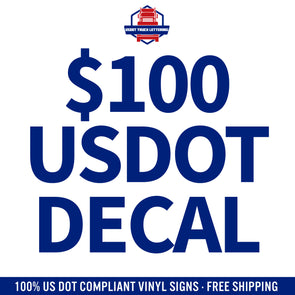 $100 usdot decal