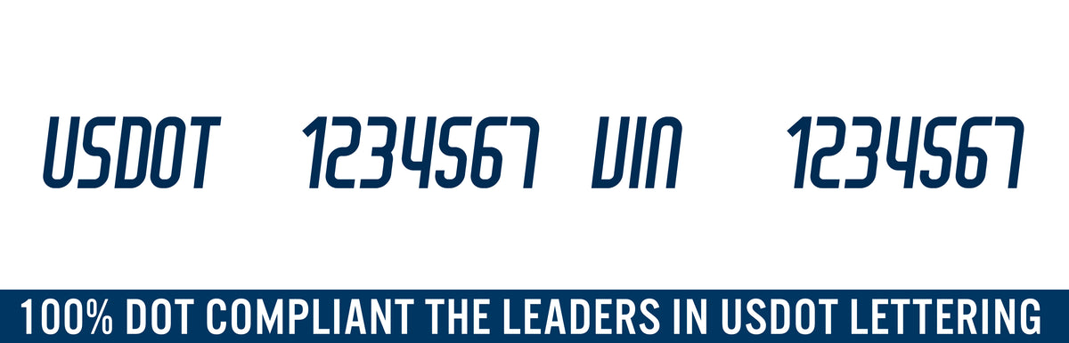 USDOT & VIN Registration Number Sticker Decal (Set of 2) – USDOT TRUCK ...