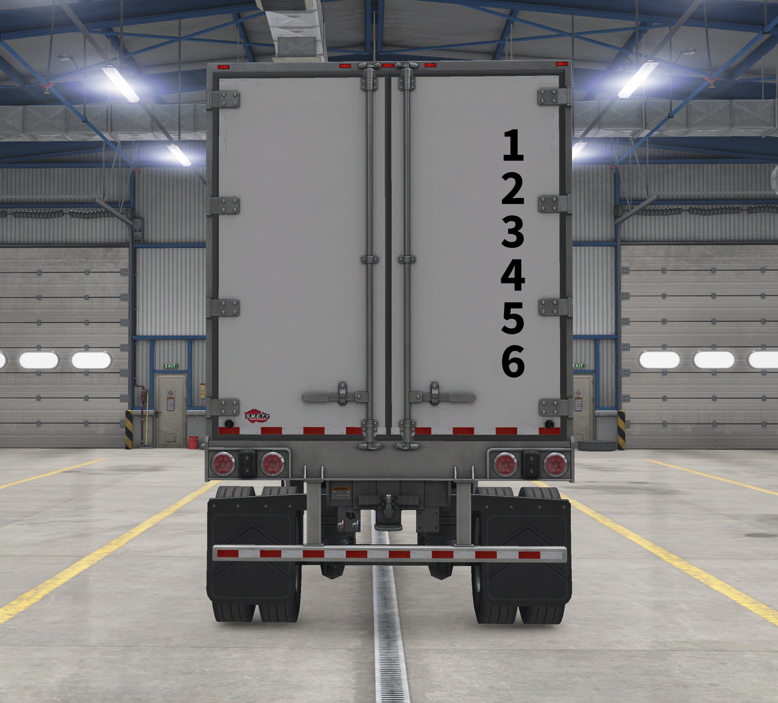Trailer Number Example Vertical Trailer Number Decal Sticker (Set of 2) – USDOT TRUCK LETTERING